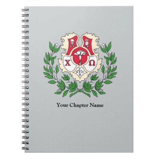 Chi Omega Crest Notebook
