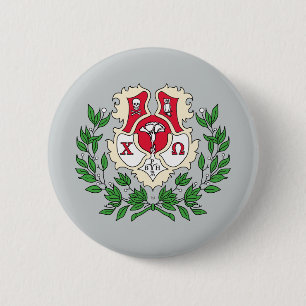 Chi Omega Crest Pinback Button