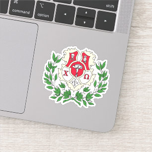 Chi Omega Crest Sticker