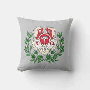 Chi Omega Crest Throw Pillow