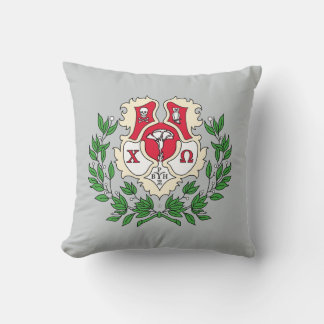 Chi Omega Crest Throw Pillow
