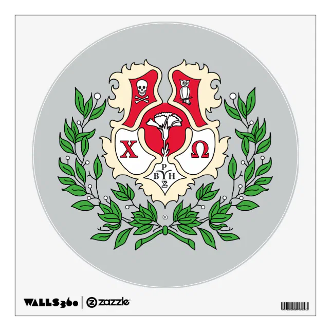 Chi Omega Crest Wall Sticker