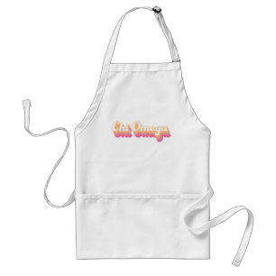 Chi Omega   Groovy Script Adult Apron