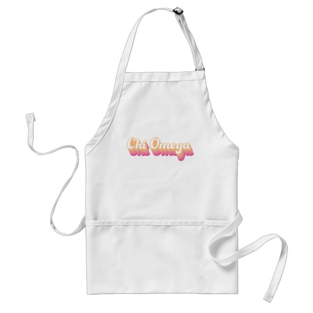 Chi Omega | Groovy Script Adult Apron (Front)