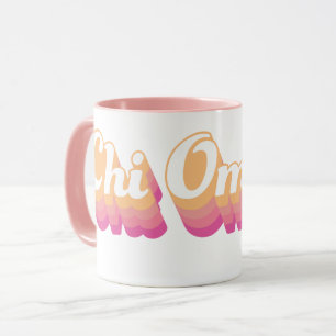 Chi Omega   Groovy Script Mug