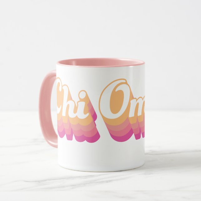 Chi Omega | Groovy Script Mug (Front Left)