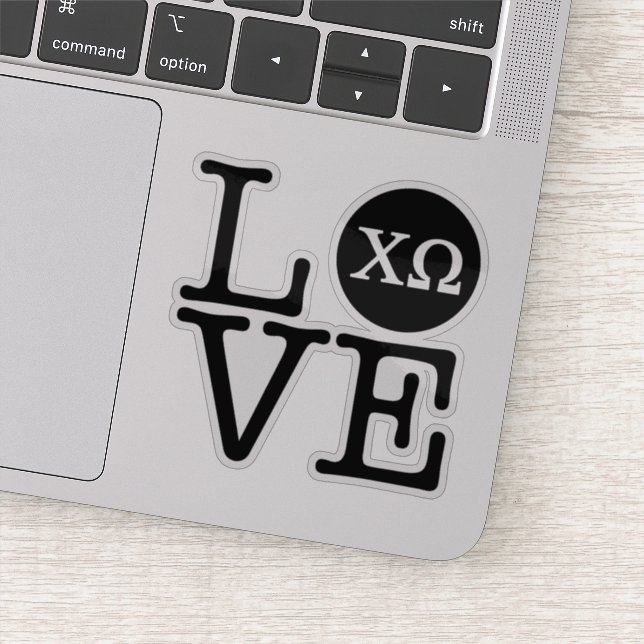 Chi Omega | Love Sticker (Detail)