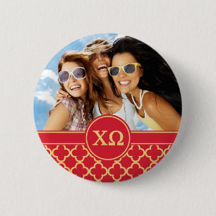 Chi Omega   Monogram and Photo Button