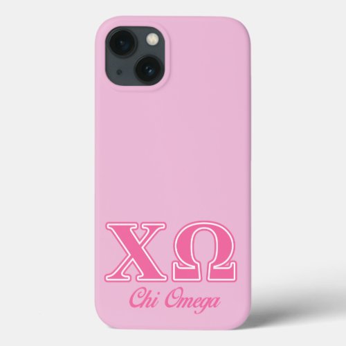 Chi Omega Pink Letters iPhone 13 Case
