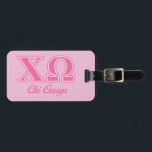 Chi Omega Pink Letters Luggage Tag<br><div class="desc">Check out these official Chi Omega designs! Personalize your own Greek merchandise on Zazzle.com! Click the Customize button to insert your own name, class year, or club to make a unique product. Try adding text using various fonts & view a preview of your design! Zazzle's easy to customize products have...</div>