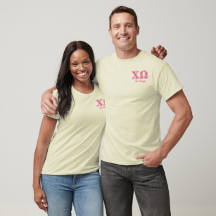 Chi Omega Pink Letters T-Shirt