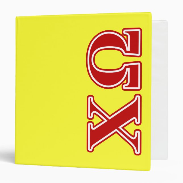 Chi Omega Red Letters Binder (Front/Inside)