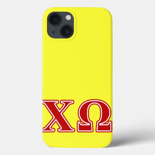 Chi Omega Red Letters Case-Mate iPhone Case (Back)