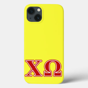 Chi Omega Red Letters iPhone 13 Case