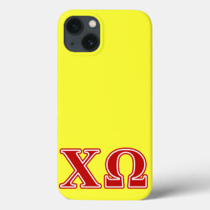 Chi Omega Red Letters iPhone 13 Case