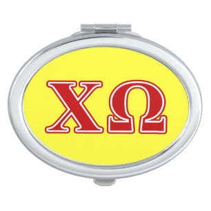 Chi Omega Red Letters Compact Mirror