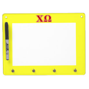 Chi Omega Red Letters Dry Erase Board With Keychain Holder