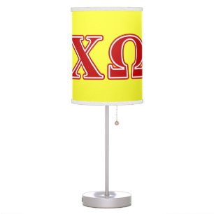 Chi Omega Red Letters Table Lamp
