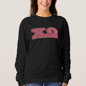 Chi Omega Striped Graphic Sweatshirt