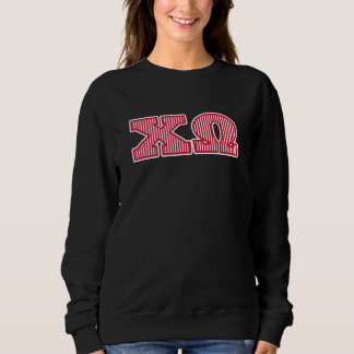 Chi Omega Striped Graphic Sweatshirt