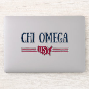 Chi Omega - USA Sticker