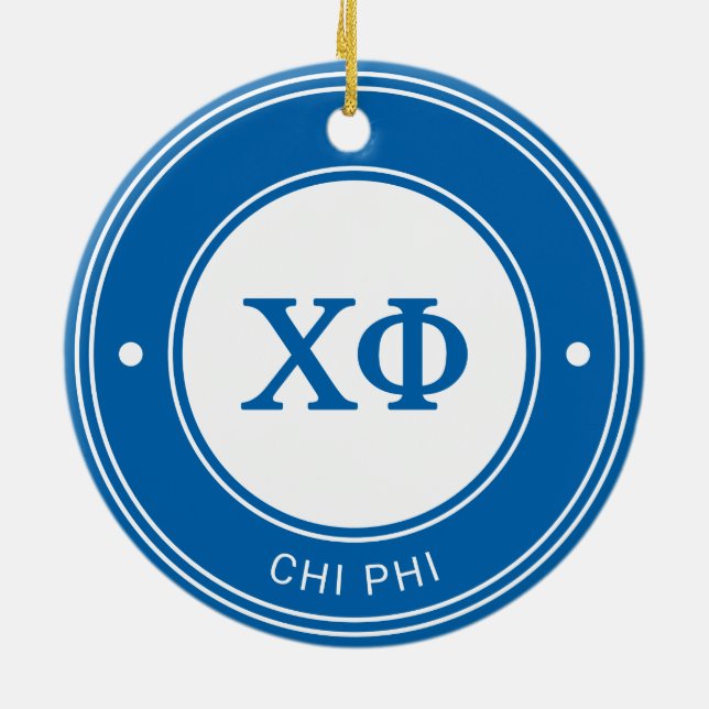 Chi Phi | Badge Ceramic Ornament (Back)