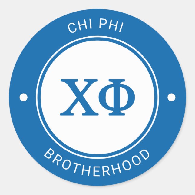 Chi Phi | Badge Classic Round Sticker (Front)