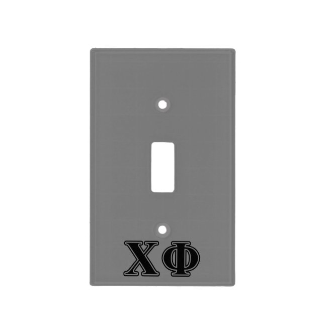Chi Phi Black Letters Light Switch Cover (Front)