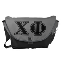 Chi Phi Black Letters Messenger Bag