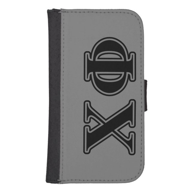Chi Phi Black Letters Samsung Galaxy Wallet Case (Front)