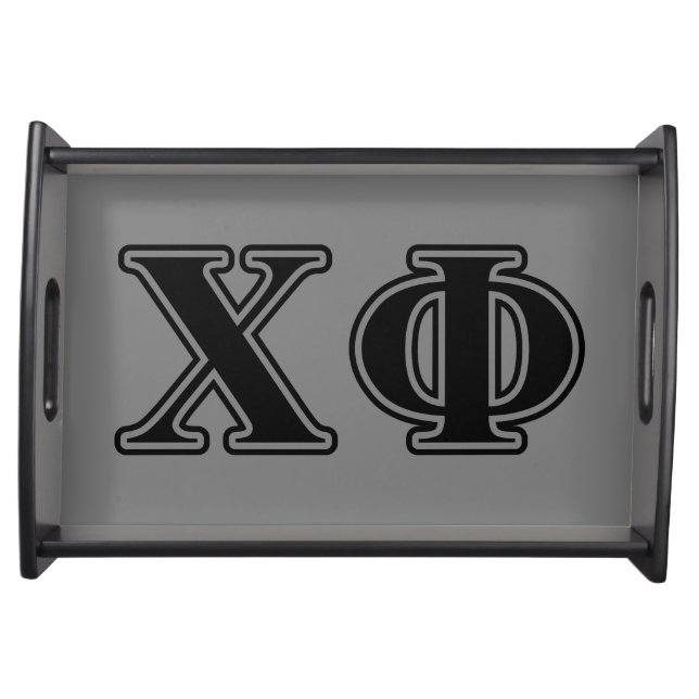 Chi Phi Black Letters Serving Tray (Front)