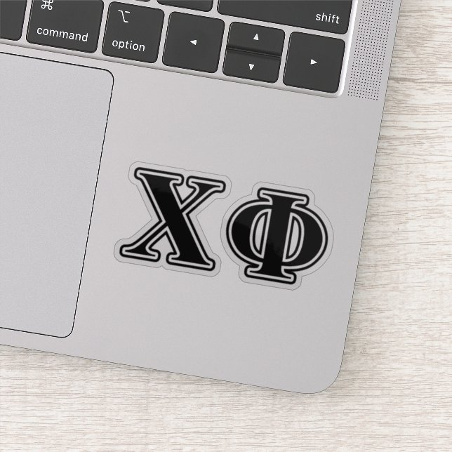 Chi Phi Black Letters Sticker (Detail)