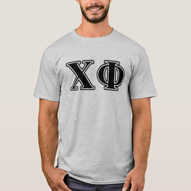 Chi Phi Black Letters T-Shirt (Front)