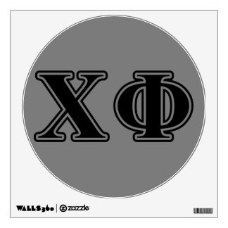 Chi Phi Black Letters Wall Decal