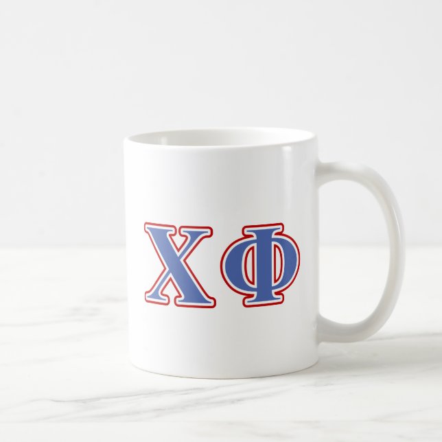 Chi Phi Blue and Red Letters Coffee Mug (Right)