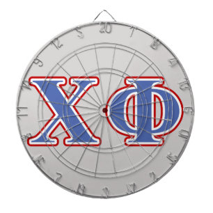 Chi Phi Blue and Red Letters Dart Board