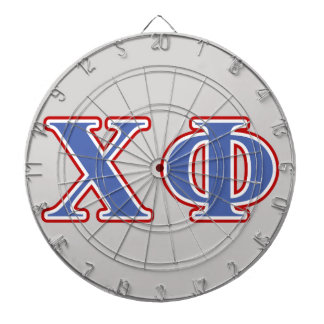 Chi Phi Blue and Red Letters Dart Board