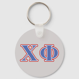 Chi Phi Blue and Red Letters Keychain