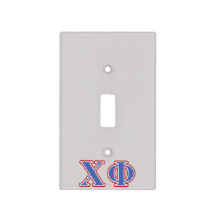 Chi Phi Blue and Red Letters Light Switch Cover