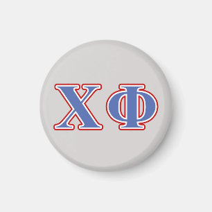 Chi Phi Blue and Red Letters Magnet