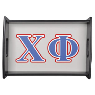 Chi Phi Blue and Red Letters Serving Tray