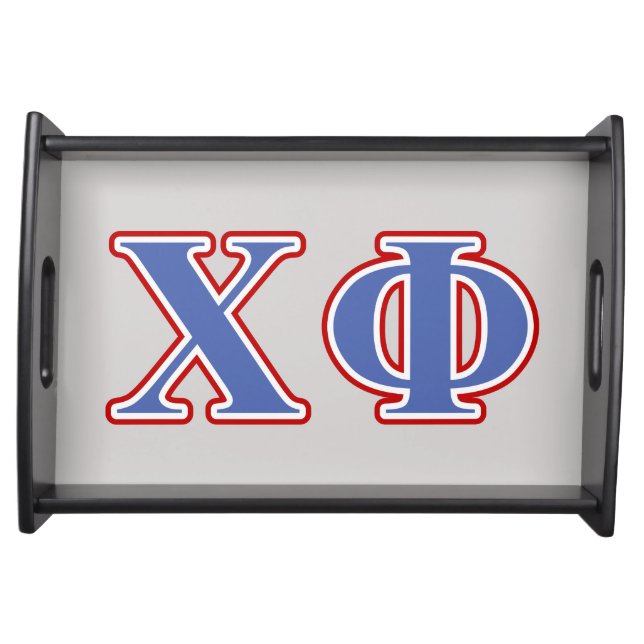 Chi Phi Blue and Red Letters Serving Tray (Front)