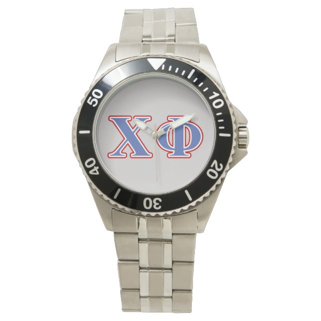 Chi Phi Blue and Red Letters Watch (Front)