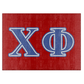 Chi Phi Blue Letters Cutting Board