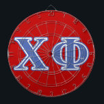 Chi Phi Blue Letters Dart Board<br><div class="desc">Check out these official Chi Phi designs! Personalize your own Greek merchandise on Zazzle.com! Click the Customize button to insert your own name, class year, or club to make a unique product. Try adding text using various fonts & view a preview of your design! Zazzle's easy to customize products have...</div>