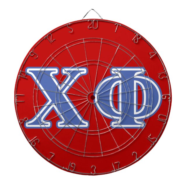 Chi Phi Blue Letters Dart Board (Front)