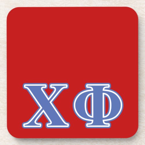 Chi Phi Blue Letters Drink Coaster