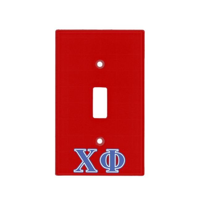 Chi Phi Blue Letters Light Switch Cover (Front)