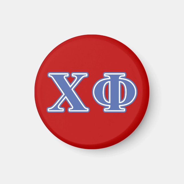 Chi Phi Blue Letters Magnet (Front)