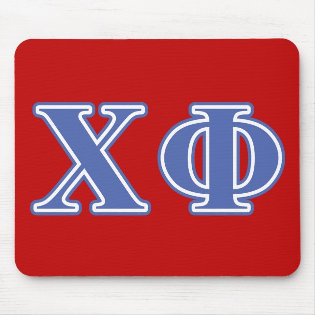 Chi Phi Blue Letters Mouse Pad (Front)